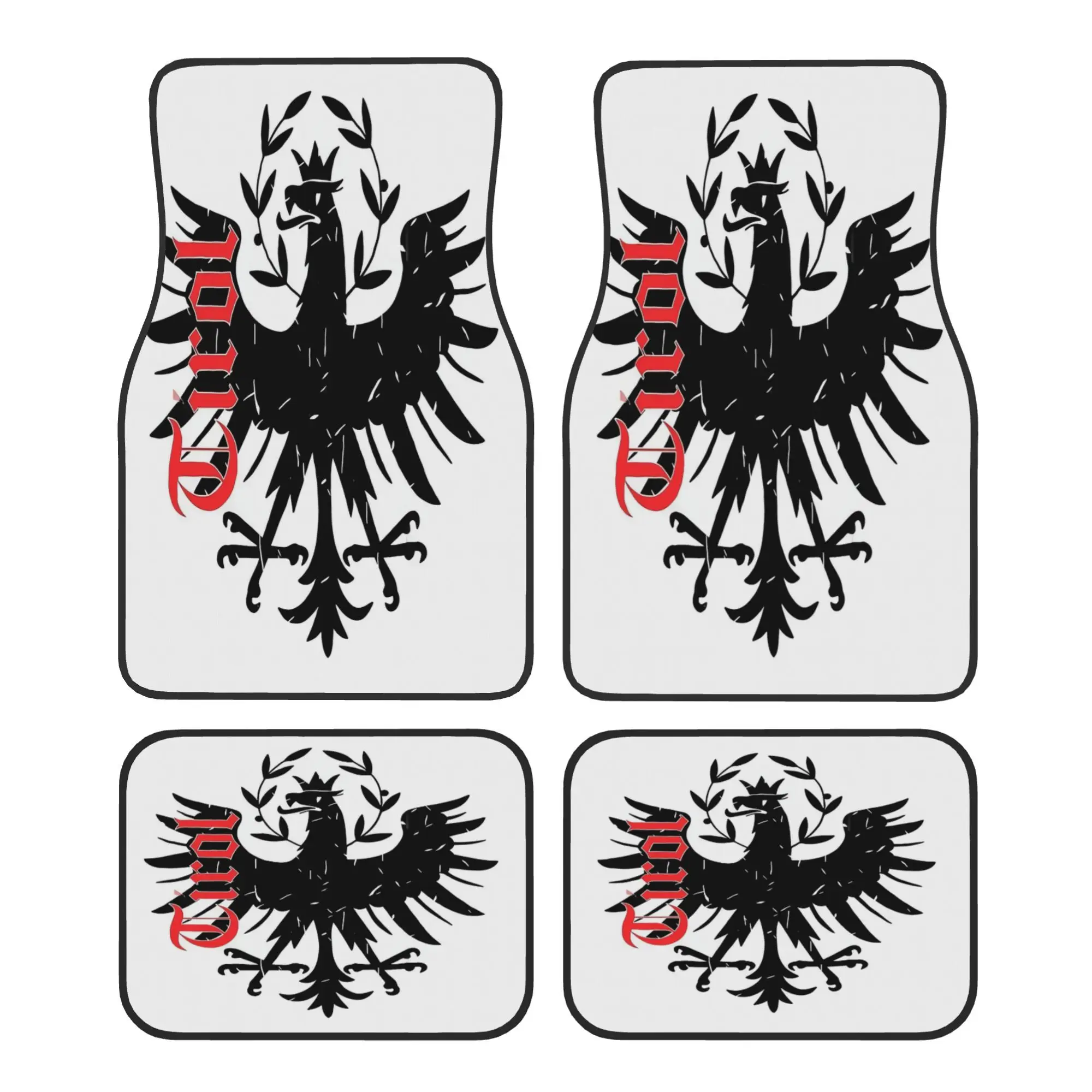 Set Of 4 Tirol Car Floor Mats, Premium Durable With Fun Design, Universally Fit For Cars& SUVs, Ideal Gift Option For Halloween&