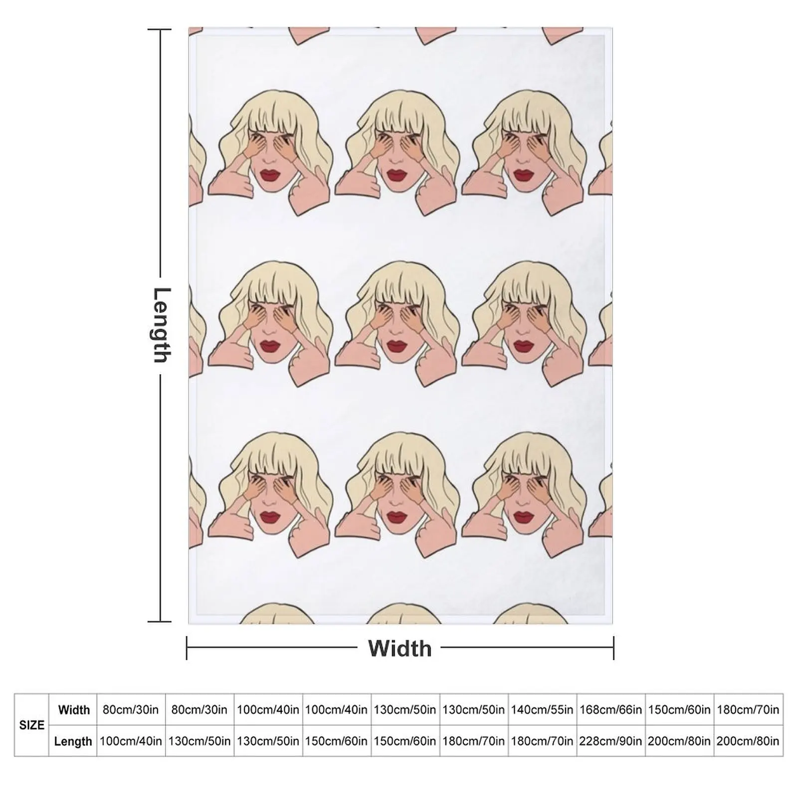 Katya Zamolodchikova Tiny Hands Throw Blanket couch cozy soft plush fuzzy picnic outdoor blanket