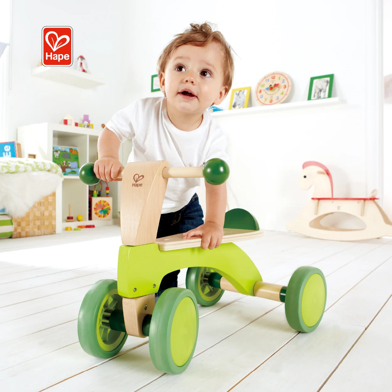 Trotteur en bois pour enfants, jouets pour bébés, voiture d'équilibre