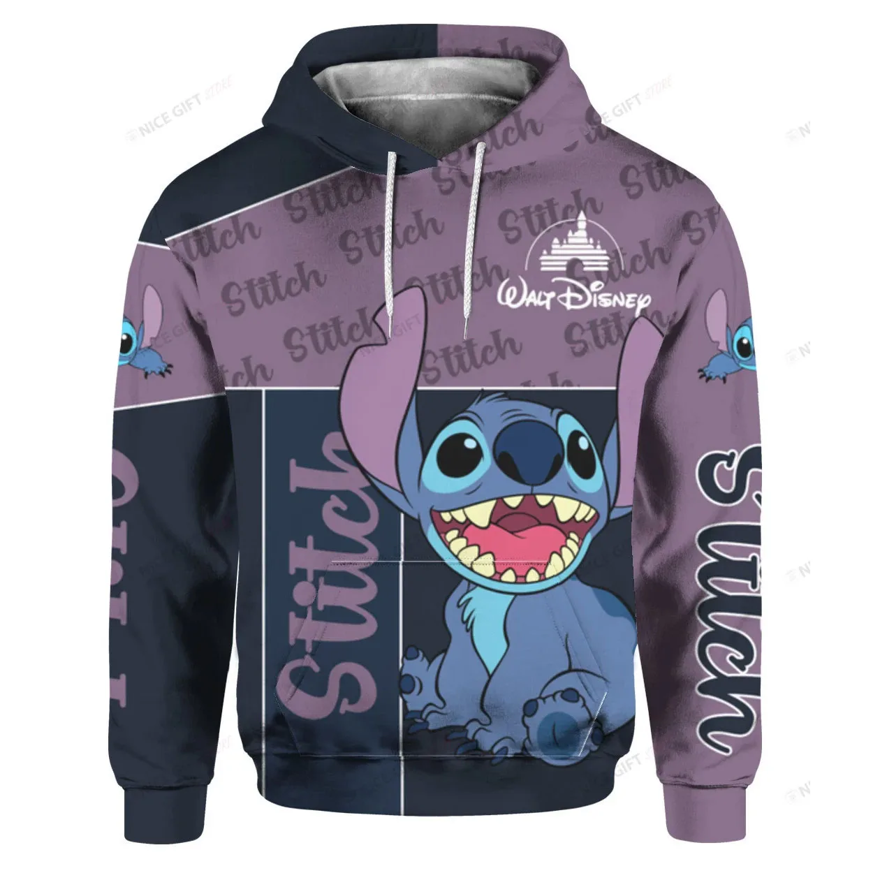 Sweat à capuche zippé Stitch Ohana pour hommes et femmes, sweat-shirt Anime, manteau décontracté, vêtements pour enfants, printe