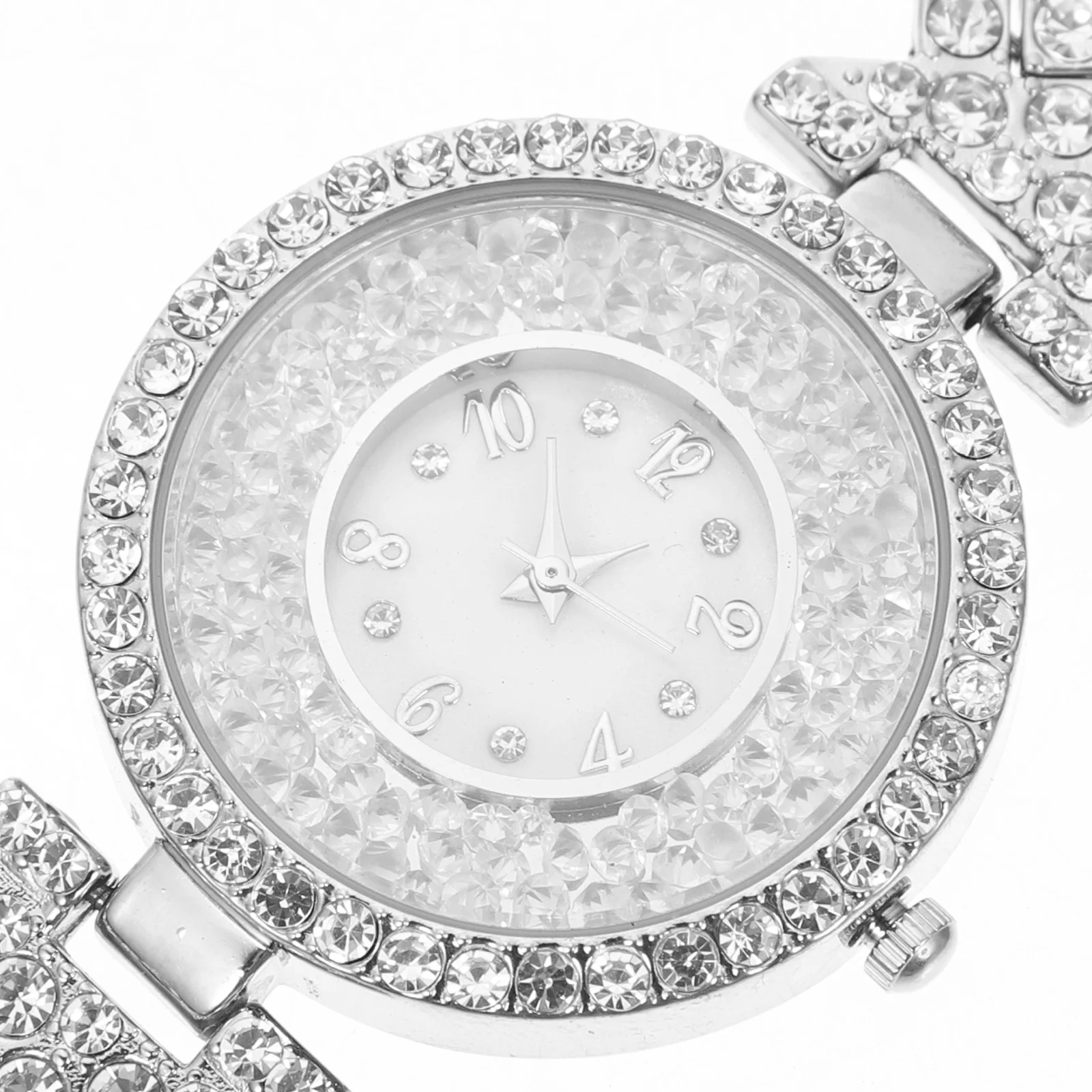 

Sparkling Rhinestone Ladies Watch Elegant Female Wrist Watch Ornament Holiday Gift Decorative Women Quartz Timepiece Stylish