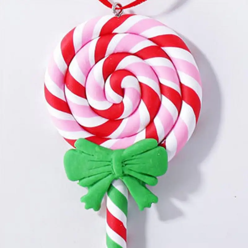 Candy Ornaments For Christmas Tree Red And White Lollipops Decorations Christmas Decorations For Office Kitchen Bars Restaurants