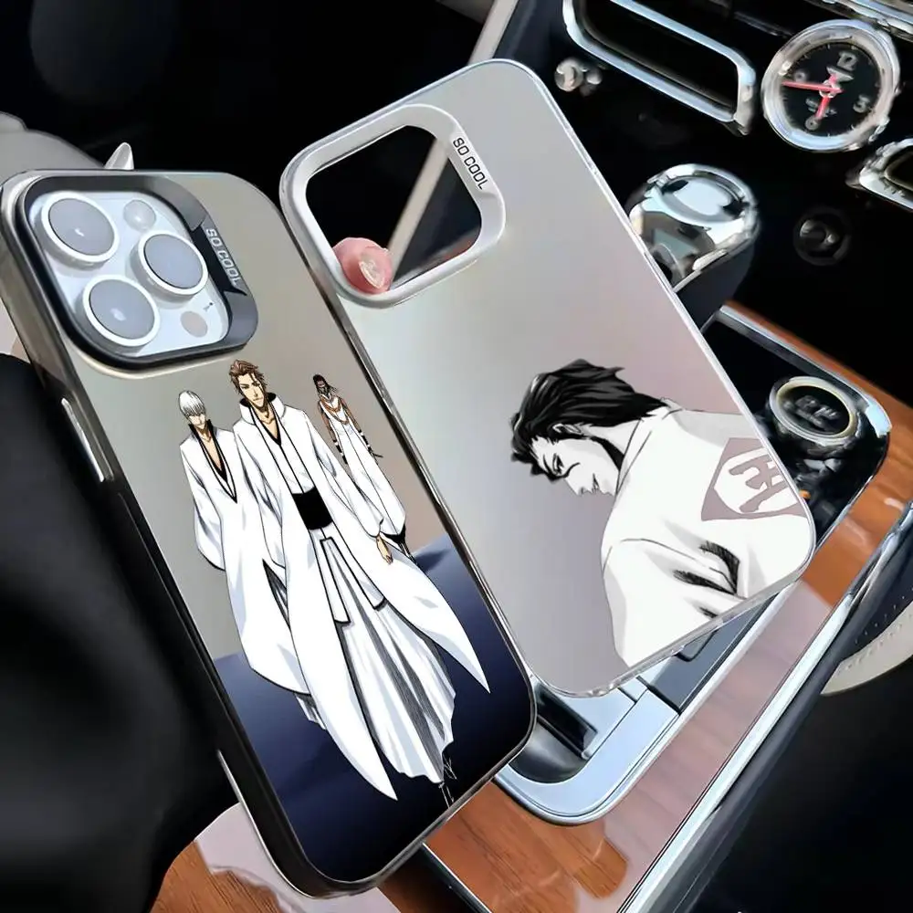 

A-Aizen S-Sousuke Phone Case For iPhone 16,15,14,13,12,11,Mini,Pro,MAX White Matte Shockproof Cover
