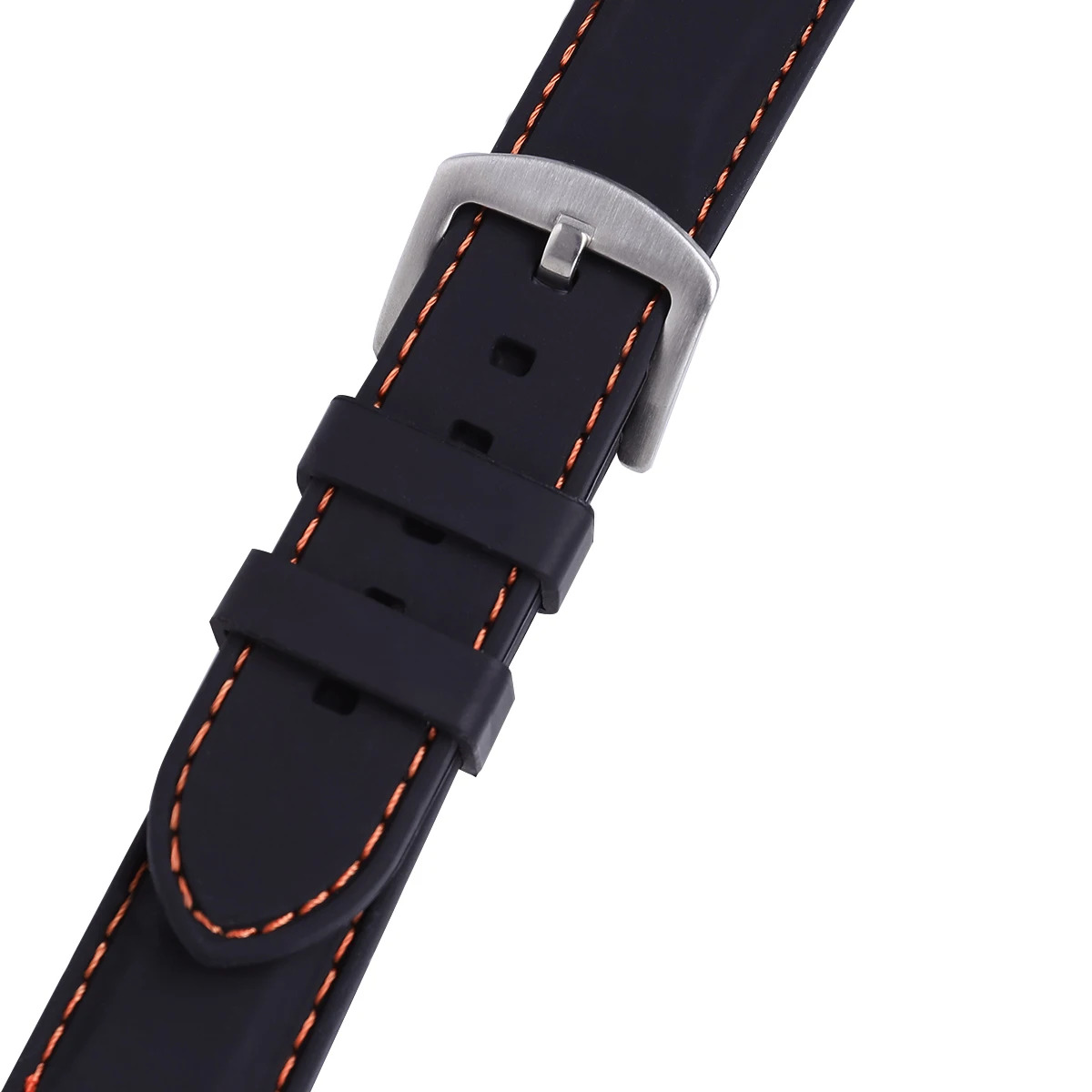 

26mm Waterproof Watch Straps Silicone Replacement Bands 26 Mm Smooth Durable Steel Clasp Fits Watches Dust Oil Water Resistance