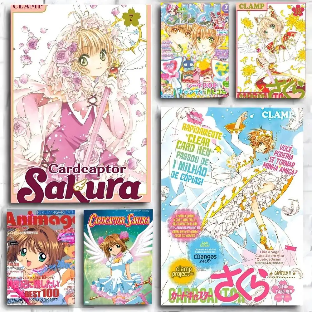 C-CardcaptorS S-Sakura Kawaii Pink Girl Poster Art Print Anime Style Home Decor Ideal Gift Perfect Room Decor