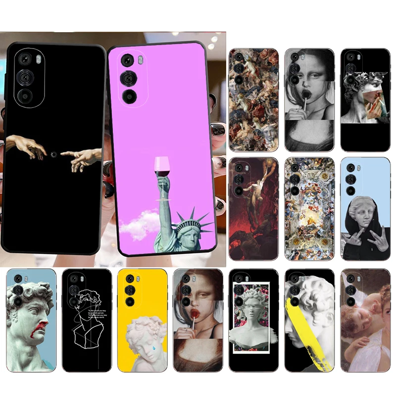 

Phone Case For Motorola Edge 50 40 Pro 60 50 40 30 Ultra Neo Fusion Moto G85 G72 G53 G54 G84 G13 G32 Plaster Statue David Art