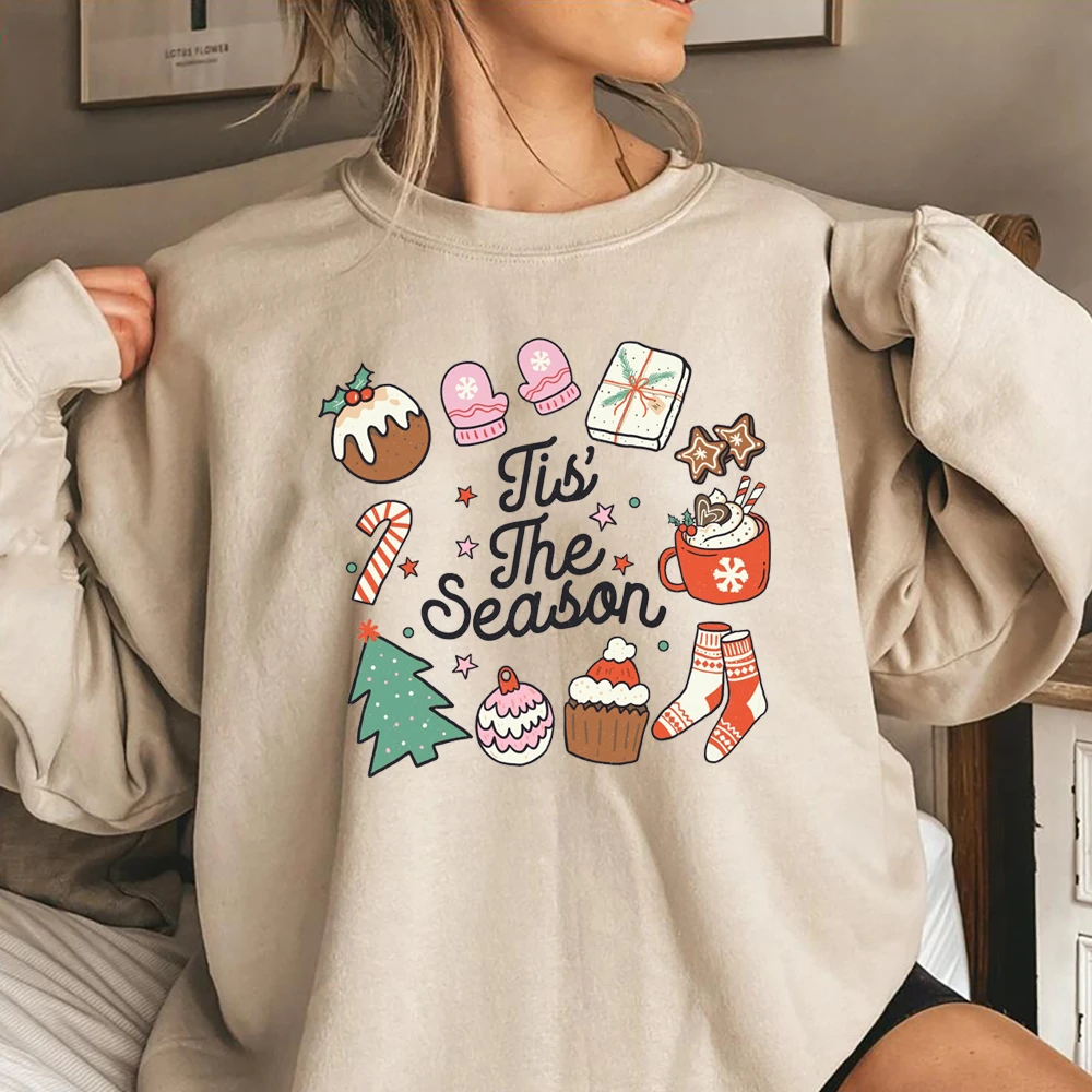 2026 Tis The Season Christmas Sweatshirt Merry Christmas Hoodie Family Matching Holiday Sweater Santa Polluver Christmas Gift