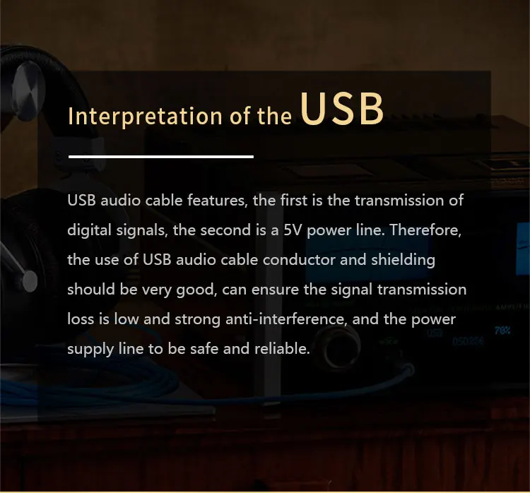 GT2 NCF USB-B Typ A-B USB A auf B Kabel, solides 10 % versilbertes HiFi-Audio-USB2.0-Digitalkabel für Decoder, Soundkarte, DAC – Detail 9