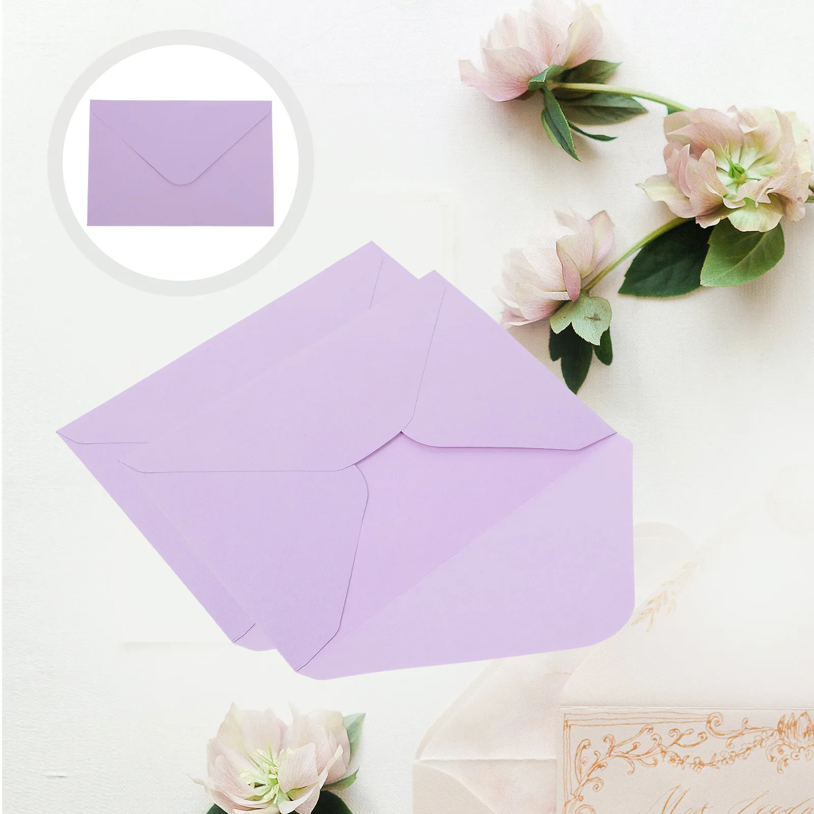

50 Pcs Invitation Envelopes Storage Wedding Party Cards Greeting Mailing Blank Paper Letter Wrapping Baby Shower Events