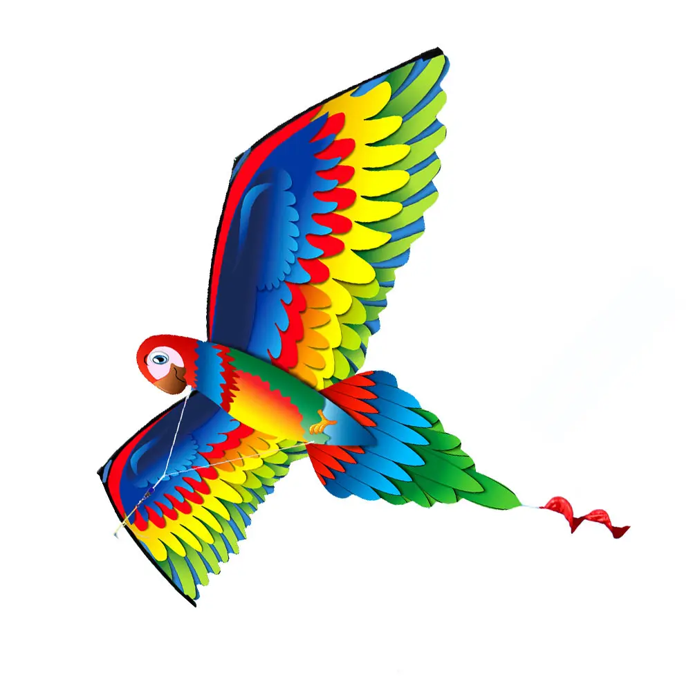 

Large Size Parrot Kite Outdoor Toy Three-dimensional Colorful High Elastic Fiberglass Rod Child