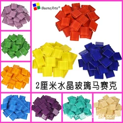 2cm Crystal Glass Mosaic Granular Crafts Materials Tiles Ceramic  Bulk Wholesale  Self Adhesive Small Crafting Diy Mirrors 1kg