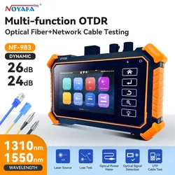 NOYAFA All-in-One OTDR Network Tester 1310/1550nm Dual Wavelength network cable tester PING,IP Scan network anaylzer Tool NF-983