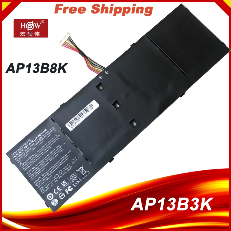 

Laptop Battery for Acer Aspire V5 R7 V7 AP13B3K V5-572G V5-573G V5-472G V5-473G V5-552G M5-583P V5-572P R7-571 AP13B8K HSW