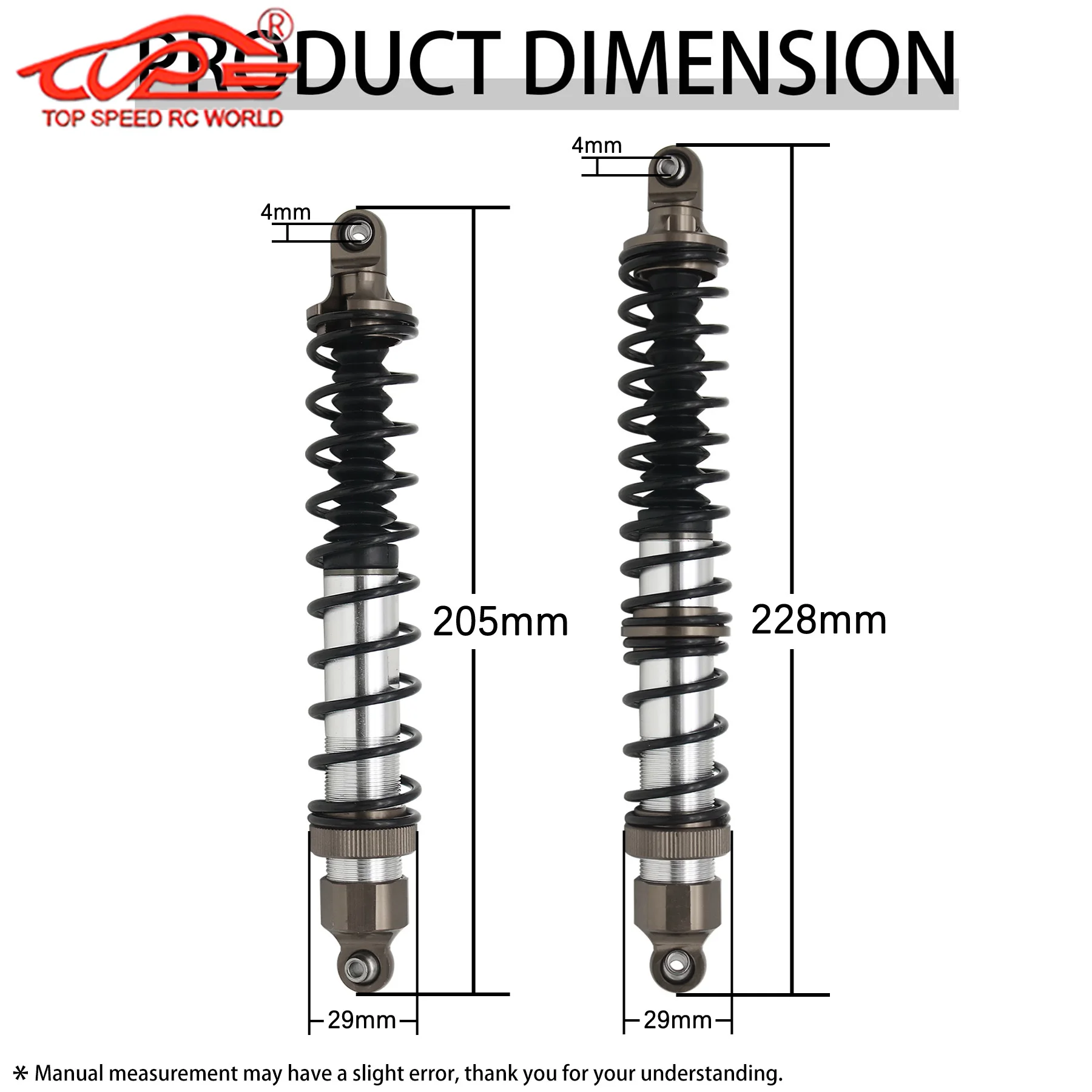 RCアップグレードCNCメタル6mmフロントまたはリアショックアブソーバー、または1/5 HPI Rofun Rovan Kingmotor Baja 5B 5T 5SC SSバギートラック用パーツ