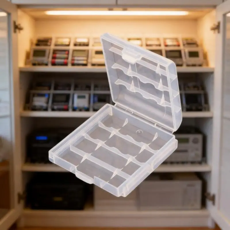 Pack Of 10Pcs Transparent PP Battery Storage Box For 2A 3A Cells Holder Organizers Durability And User Friendly Case K1KF