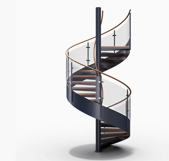 Personalizzazione Scale a spirale in legno d'acciaio dal design moderno Vendita calda Scale per soffitta diritte per interni per appartamenti Villas Case