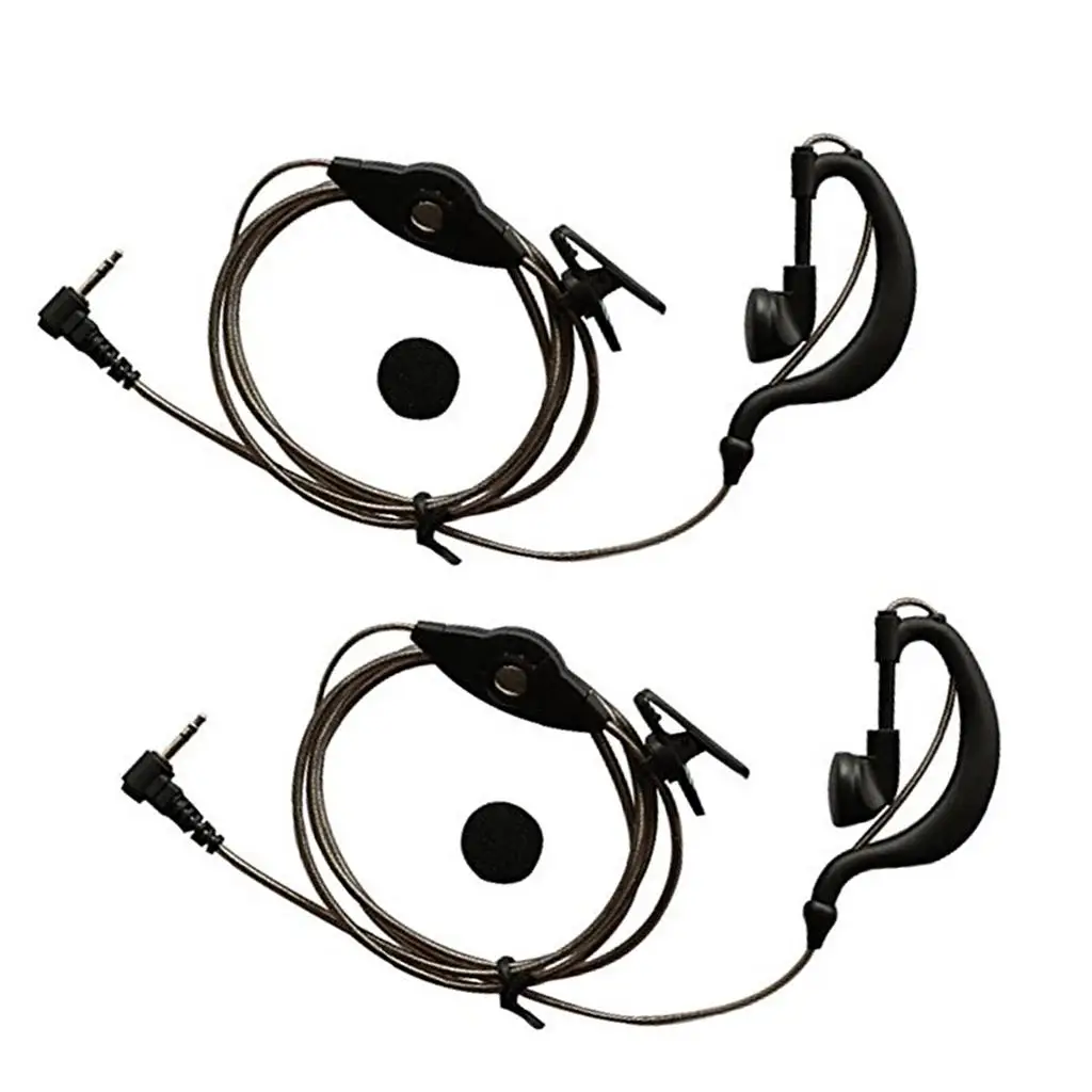 Two Way Radio Earpiece Headset PTT Mic Covert Acoustic Tube Wired Earphones for Warehouse Bar Restaurant