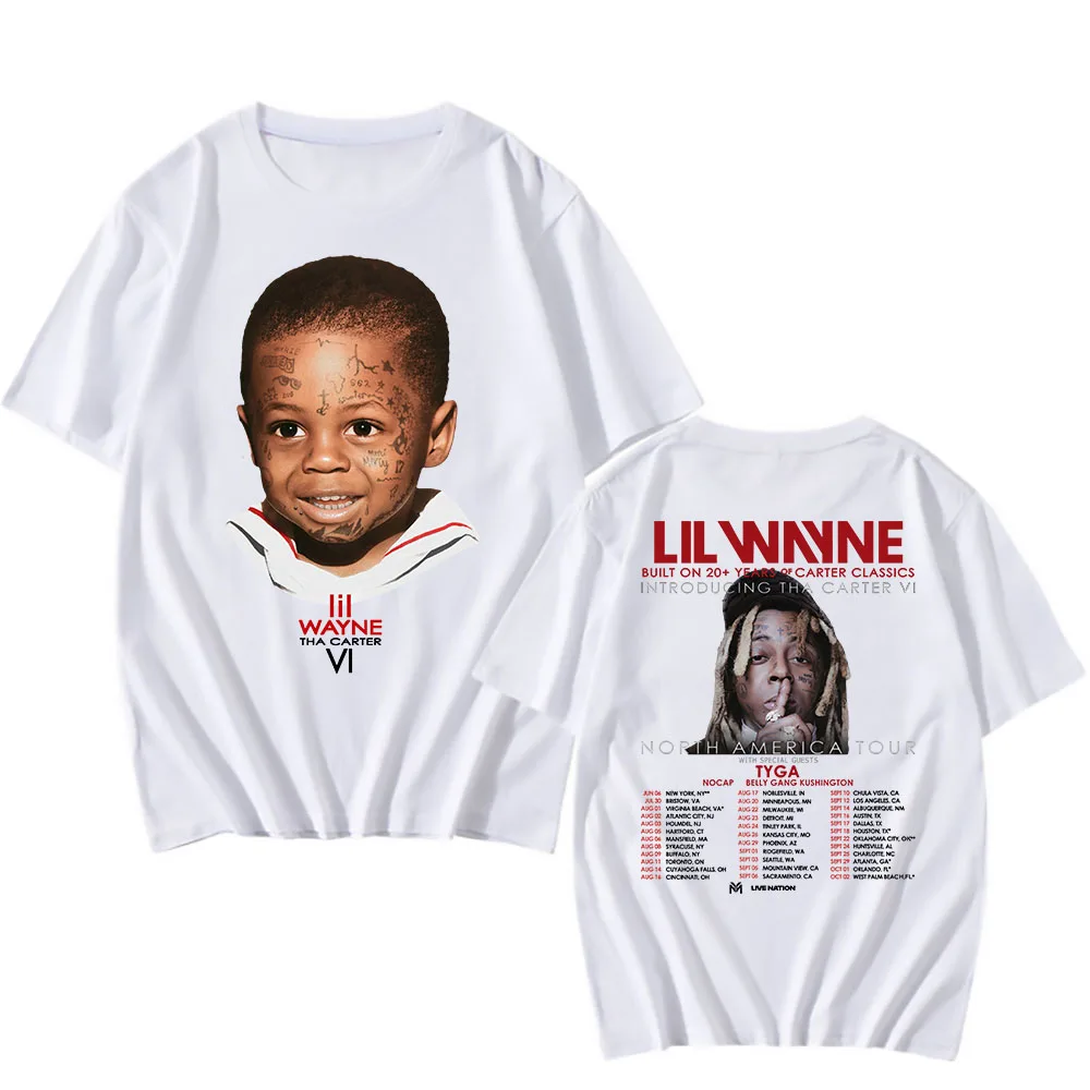 

Футболка Lil Wayne Tha Carter VI Tour, новинка 2025 года, футболки с принтом альбома, летняя мужская свободная футболка, мужская и женская одежда, летняя унисекс