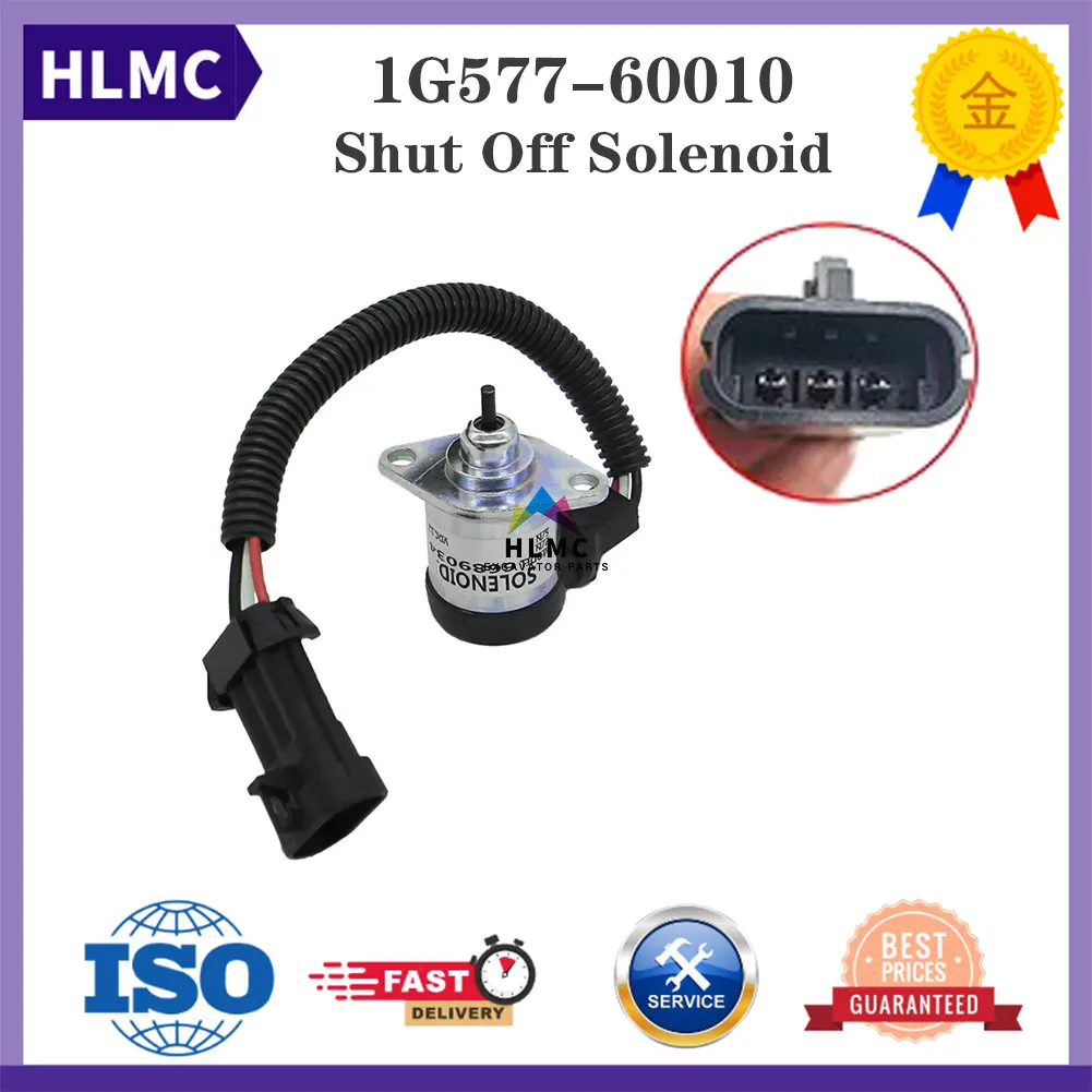 

SA-4561-T Kubota Fuel Shut Off Solenoid For S220 S250 S300 S330 Skid Steer 1G577-60010 6689034 Engine Stop Solenoid 12V 24V