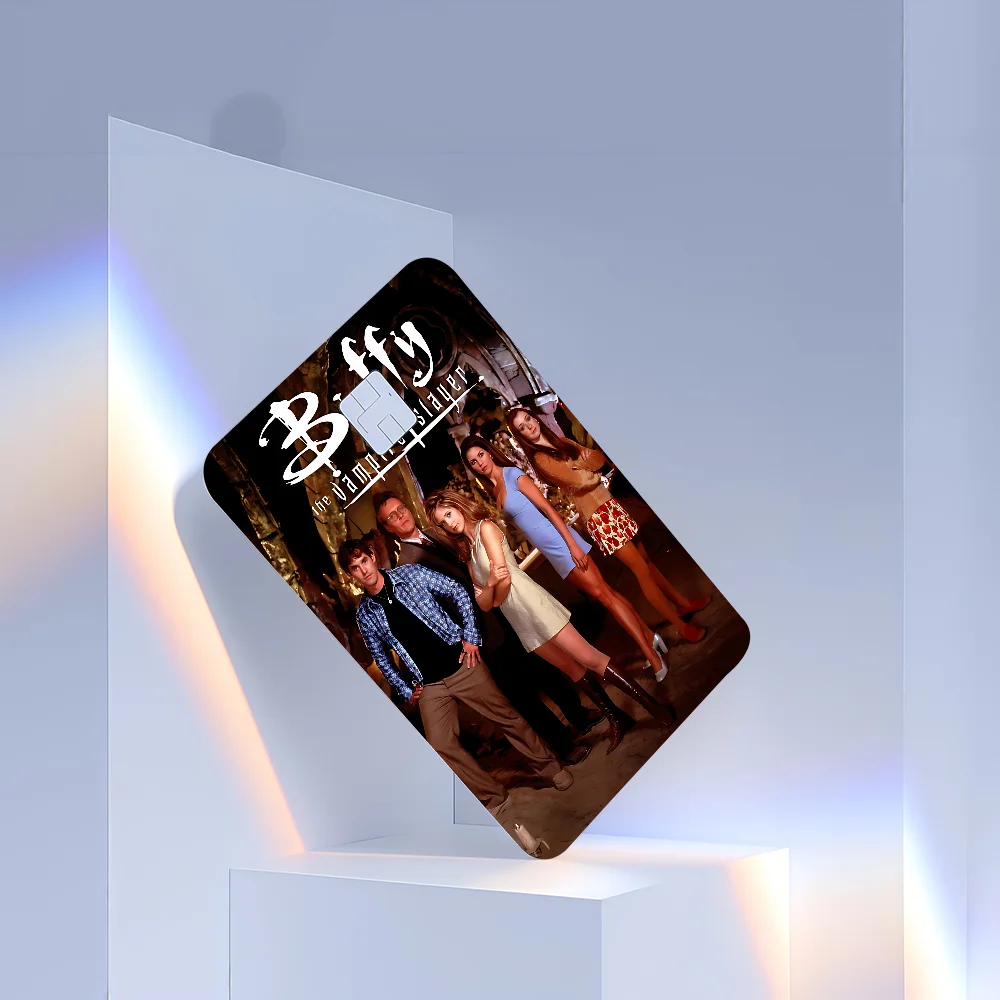 Buffy The Vampire Slayer Cartoon 4pcs 1Set Credit Card Skin Stickers For Bank Card Bus Metro Card Sticker Waterproof Women Gift