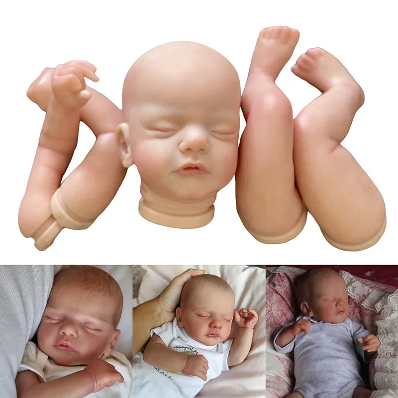 

18inch Reborn Doll Kit Popular Sleeping Sam Already Painted Doll Kits Doll Parts with Extra Body Many Details Visible Veins