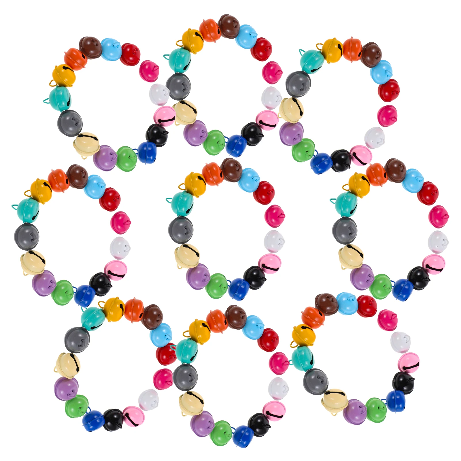 

100Pcs Pet Bells Mini Candy Color for Collar Cat Dog Tracking Training Pendant Cat Bell Small Dog Bell
