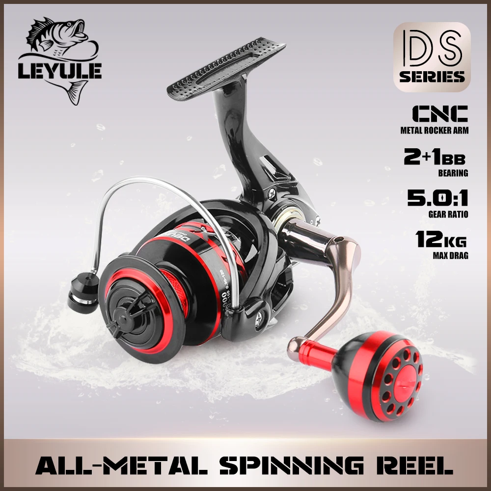 Carrete de Pesca DEUKIO DS 2000-7000, carretes de arrastre máximo de 12KG para aparejos de Pesca, carrete giratorio de mar, Molinete de Pesca de carpa, accesorios