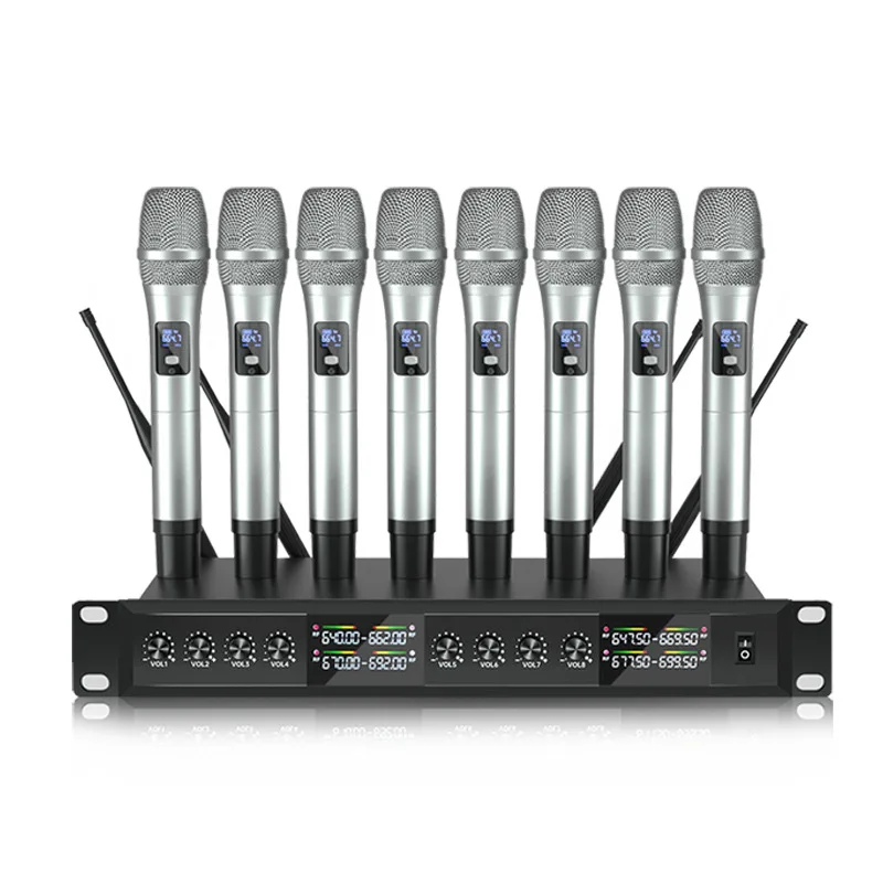 U segment one drag eight wireless conference microphone 1 drag 8 gooseneck one drag four ears microphone collar clip head wear