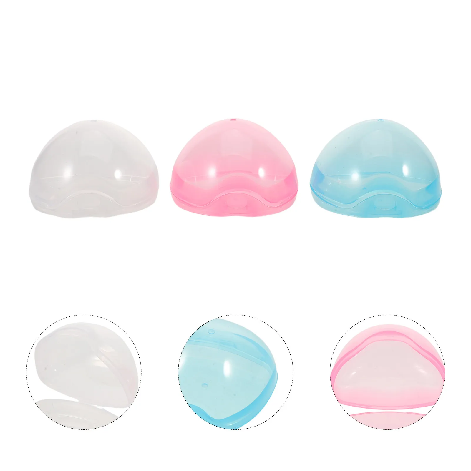 

12Pcs Pacifier Storage Box Transparent Portable Baby Organizer Case Sturdy PP Dustproof Lid for Travel Nursery on-The-Go