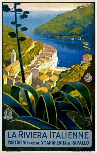 LA RIVIERA Vintage Retro Airline Travel Poster On Metal Sign Plaque Pub Bar