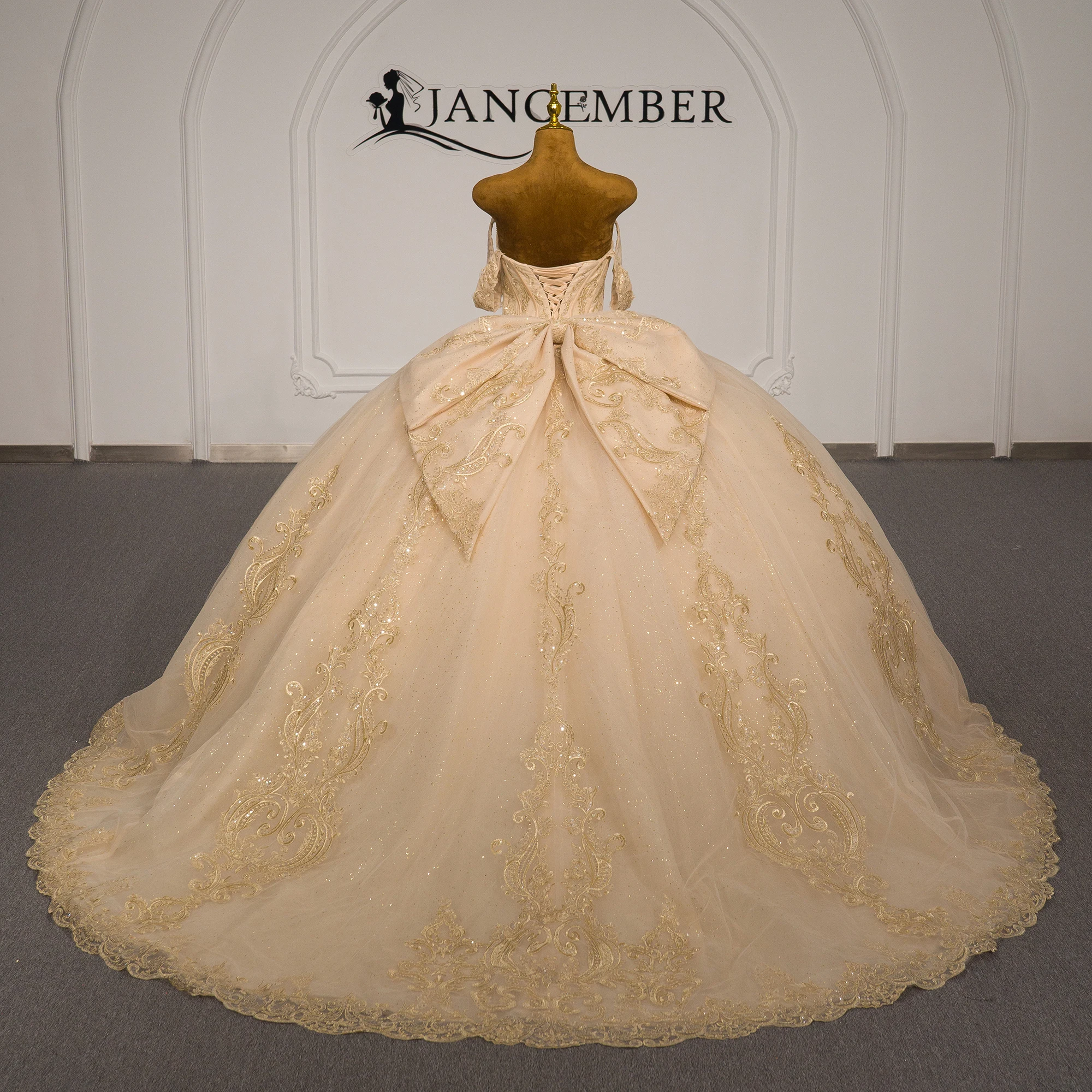 Lace Wedding Dress Scoop Customized Value for Money Short Sleeves Corset Ball Gown Princess Bridal Gown Vestido De Novia