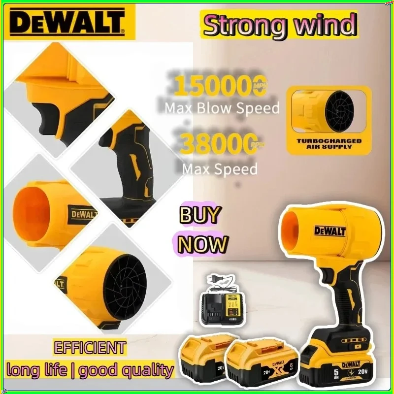 

Беспроводной фен-вентилятор Dewalt 22 000 об/мин, ручной, бесщеточный, турбо-вентилятор, перезаряжаемый инструмент для удаления пыли, для аккумулятора 18В