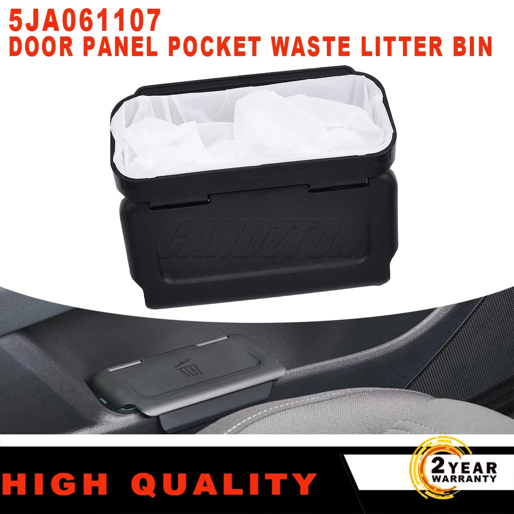 New Door Panel Pocket Waste Litter Bin 5JA061107 Black For Skoda Citigo Rapid Kodiaq Kamiq Yeti Enyaq Octavia car accessories