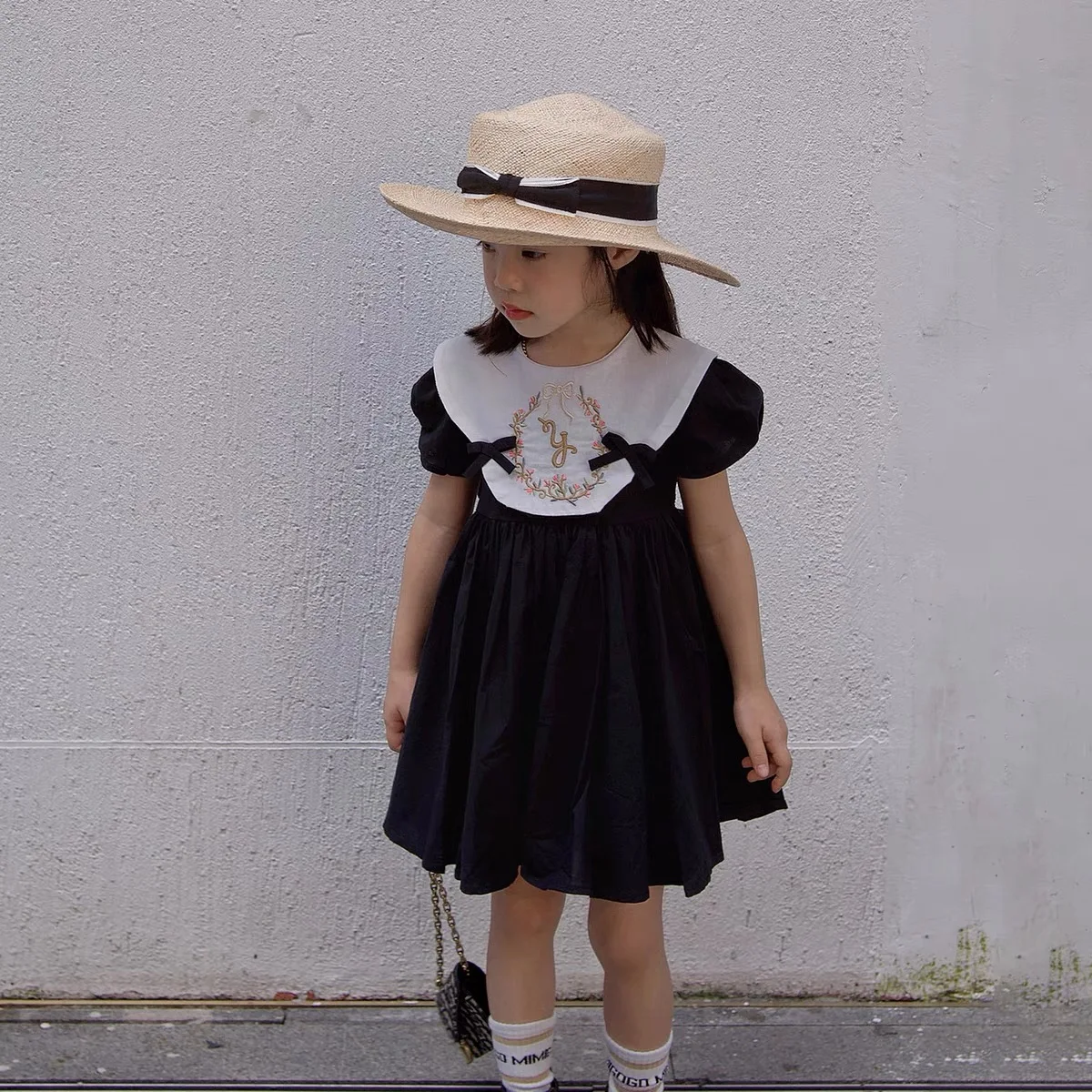 infant black dress Baby Girl Communion Dress Toddler Princess Black Stars Sequins Puffy Dress main image 1
