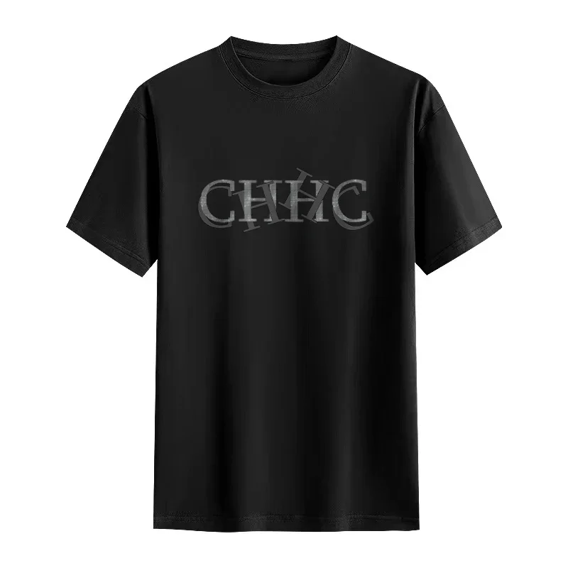 

CH High-quality Pure Cotton Brand T-shirt Printed Design 2025 New Fashionable Unisex Top Women's Short Sleeved T-shirt