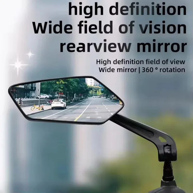 Motorcycle and Bicycle Rearview Handlebar Side Mirror HD Convex Mountain Bike Espejos Para Moto Premium Quality Bike Mirror