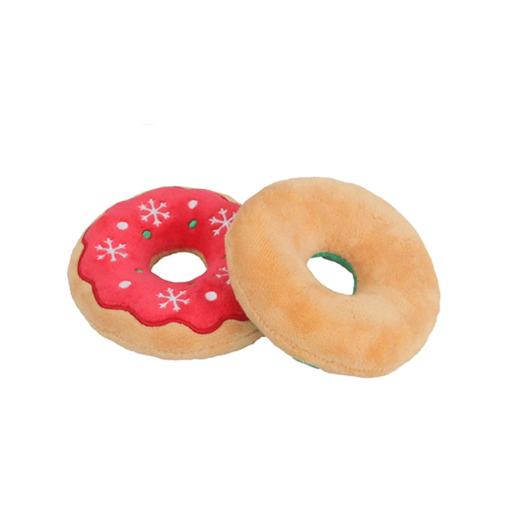 عيد الميلاد لعبة الكلب أفخم صرير لعبة الحيوانات الأليفة للقطط هدية سانتا كلوز الزنجبيل الغزلان