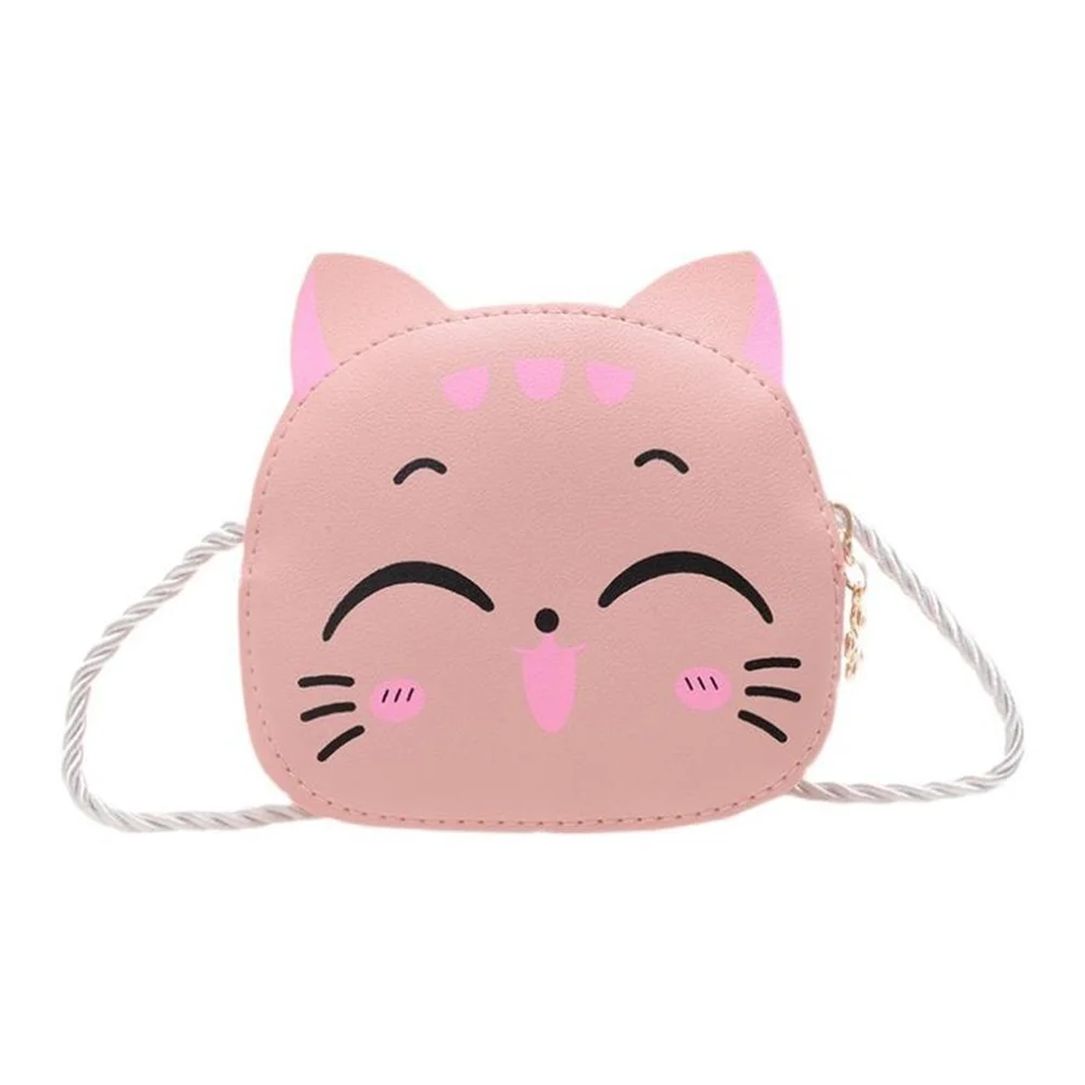 New cartoon fashion children's bag Cute cat leisure crossbody kindergarten baby coin purse Cartoon sweet small bag children hand