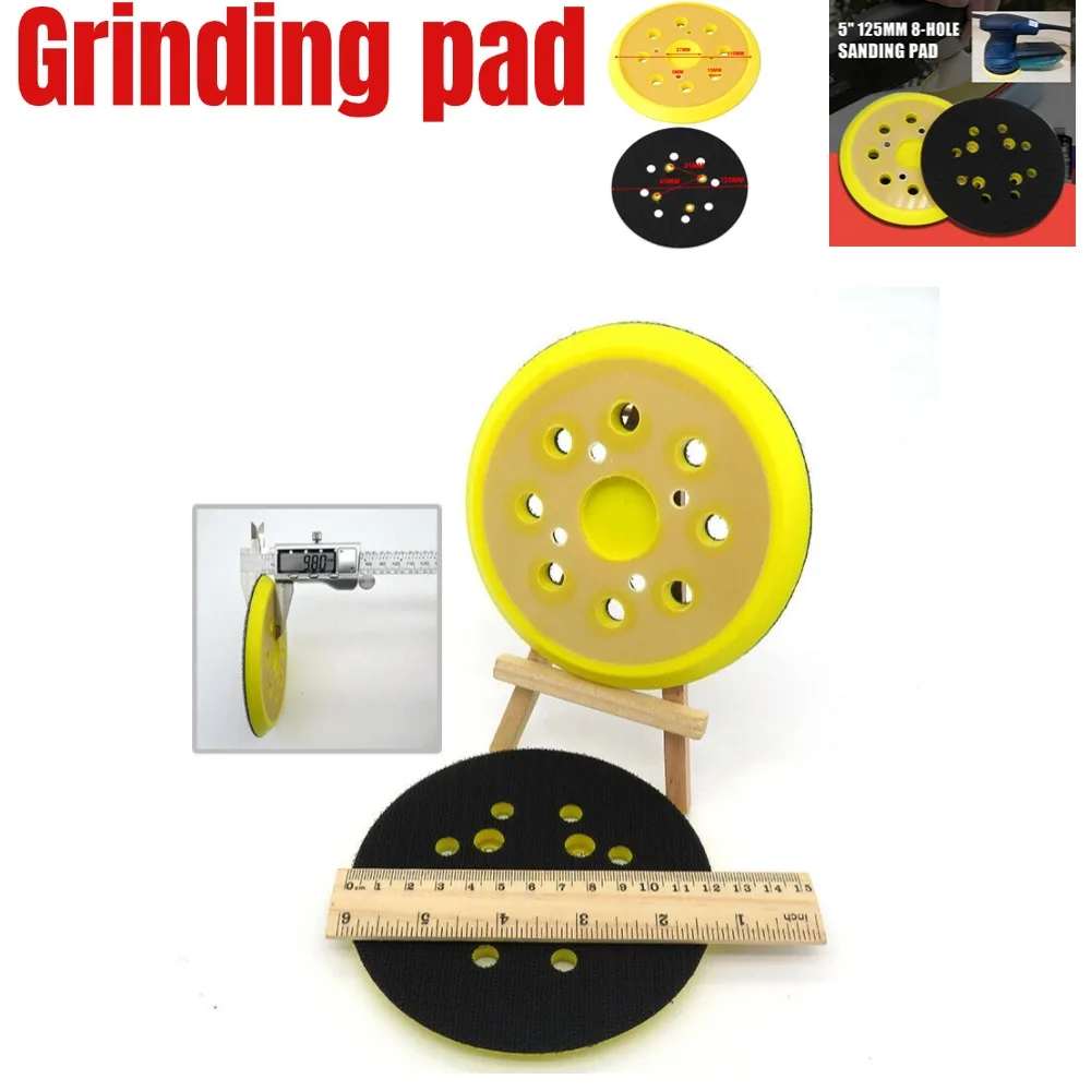 

5Inch 125mm 8 Holes Polishing Pad Hook And Loop Sanding Pads Backing Plate For Sander Polishing Grinding Tool Accessory