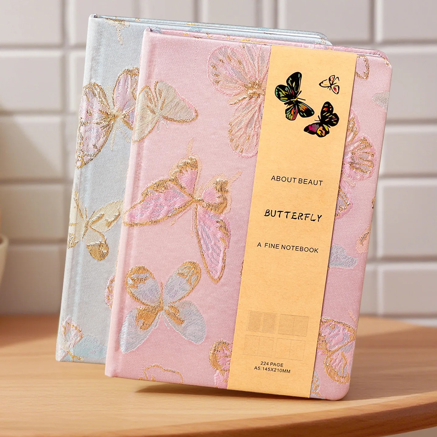 Leather Embroidered Flower Not - Notebook Dotted A5 评论和价格