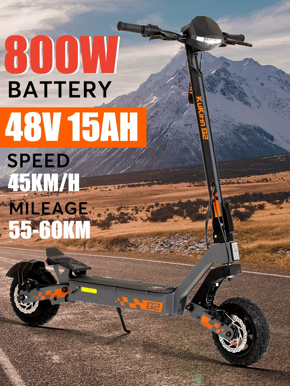 G2 Electric Scooter  800W Brushless Motor 10 Inch Vacuum Off-Road Tire EScooter 48V 15AH Battery new aluminum alloy