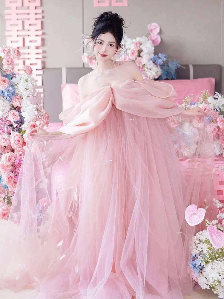 

Изящное свадебное вечернее платье на одно плечо для женщин, создающее молодежный образ, для церемоний и торжеств