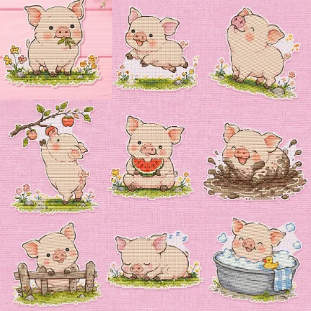 Christmas   counted 14CT plastic aida DIY Cross Stitch Sets Chinese Cross-stitch Kits Embroidery Needlework