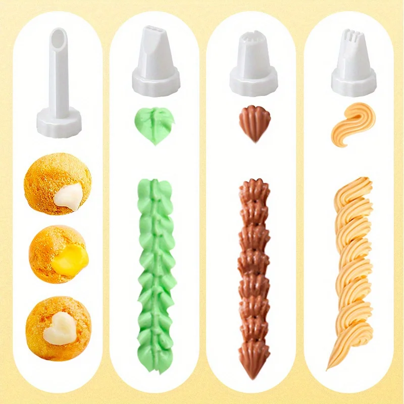 8 Head  DIY Manual Cookie Mold Gun Cookie Press Kit Machine Gun Decorating Squeezing Machine Making Device Baking Tool