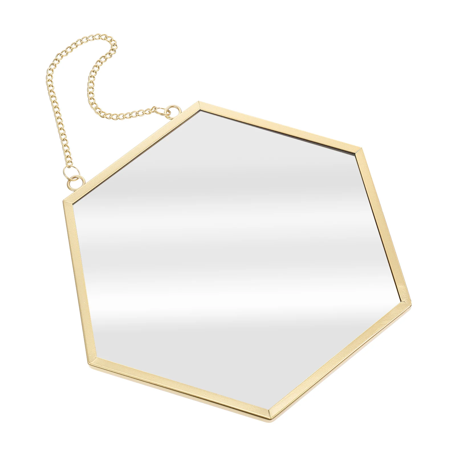 Creative Hexagon Shape Wall Decor Mirror Exquisite Hanging Art for Home Bathroom Bedroom Hotels Hexagon Shape Mirror