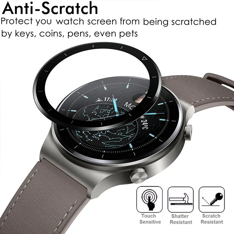 100PCS 3D Gebogene Weichen Screen Protector für Huawei Uhr GT 2 Pro Volle Abdeckung Anti-Scratch Schutz Film (keine Gehärtetem Glas)