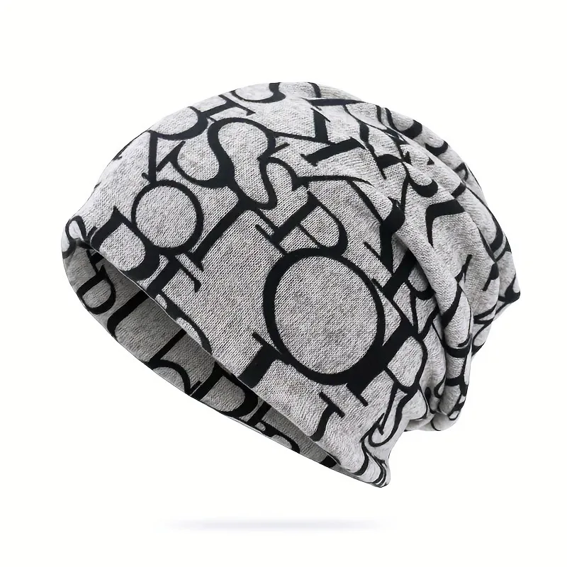 Cotton Slouchy Beanies for Men Vintage Hip-Hop Slouchy Hat Autumn Winter Warm Unisex Skullies Solid Color Male Skull Caps, image 10