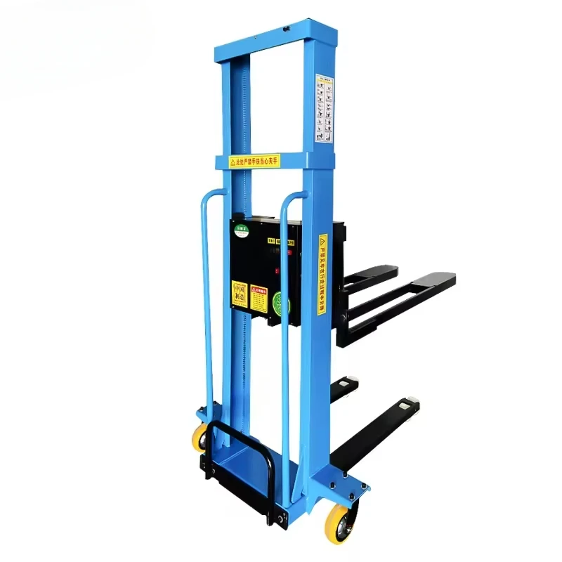 Best Price on 0.5T 1T Semi Electric Self Lift Stacker Remote Control Forklift