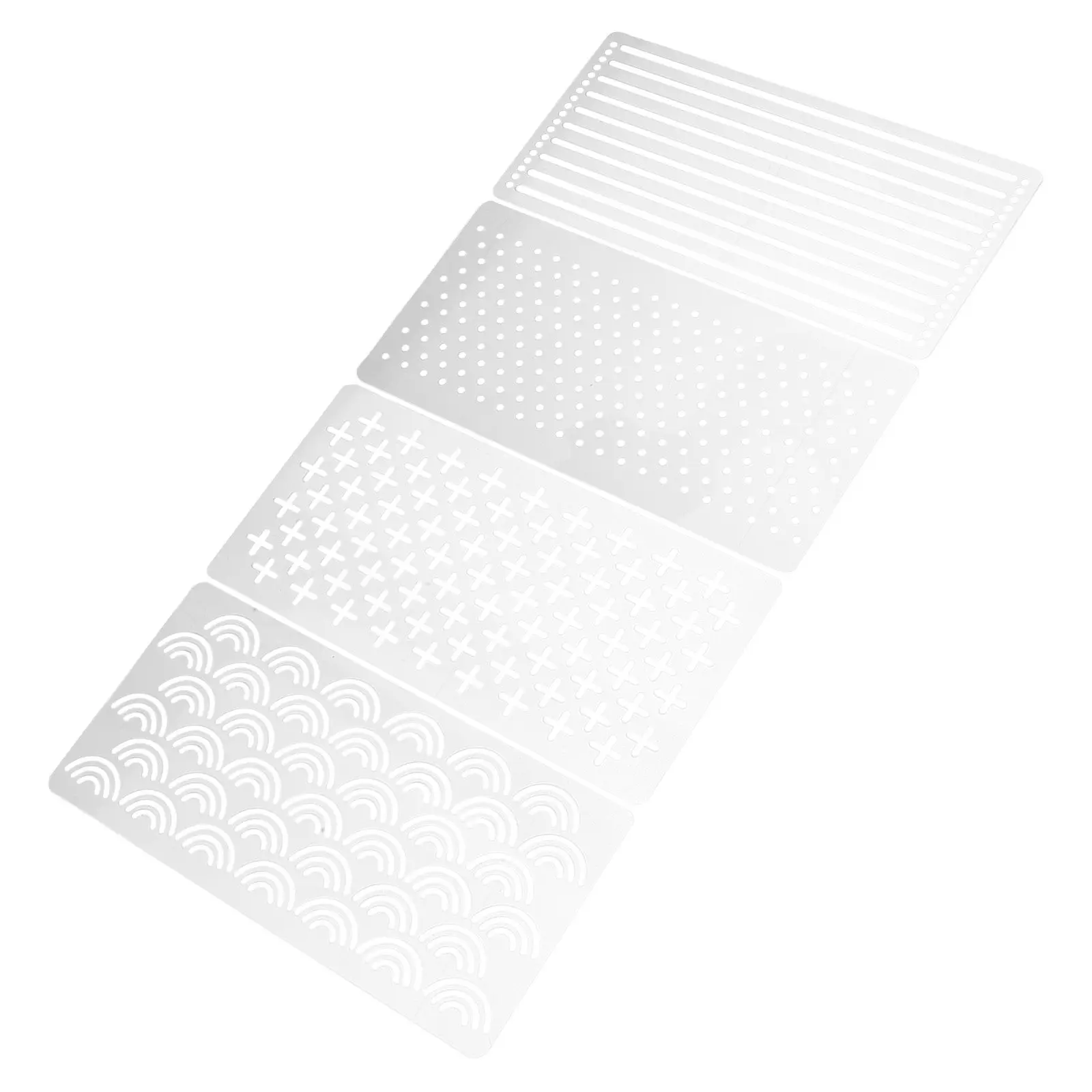 4Pcs Transparent Acrylic Quilting Template Set High Accuracy Geometric Patterns for Embroidery Tracing Sewing Craft Projects