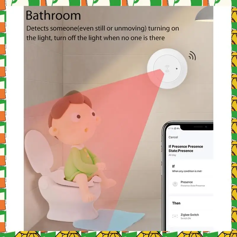 

Professional Tool Human Presence Sensor Light Switch Zigbee Millimeter Wave Presence Sensor Auto-On/Off Smart Motion Sensor Ligh